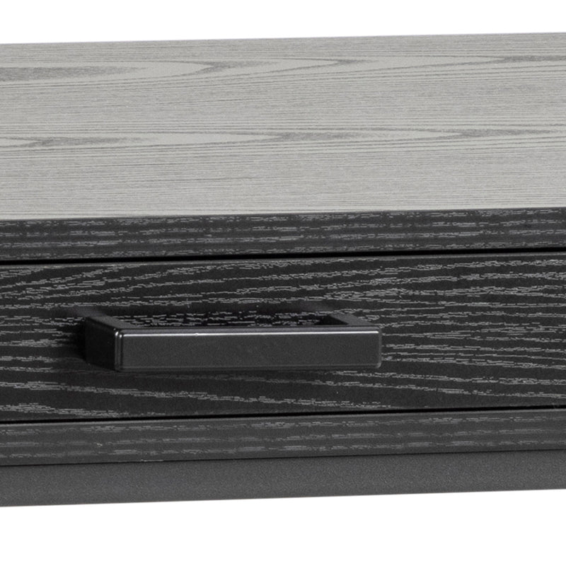 Seaford 1 Drawer Office Desk in Ash Black – image 8