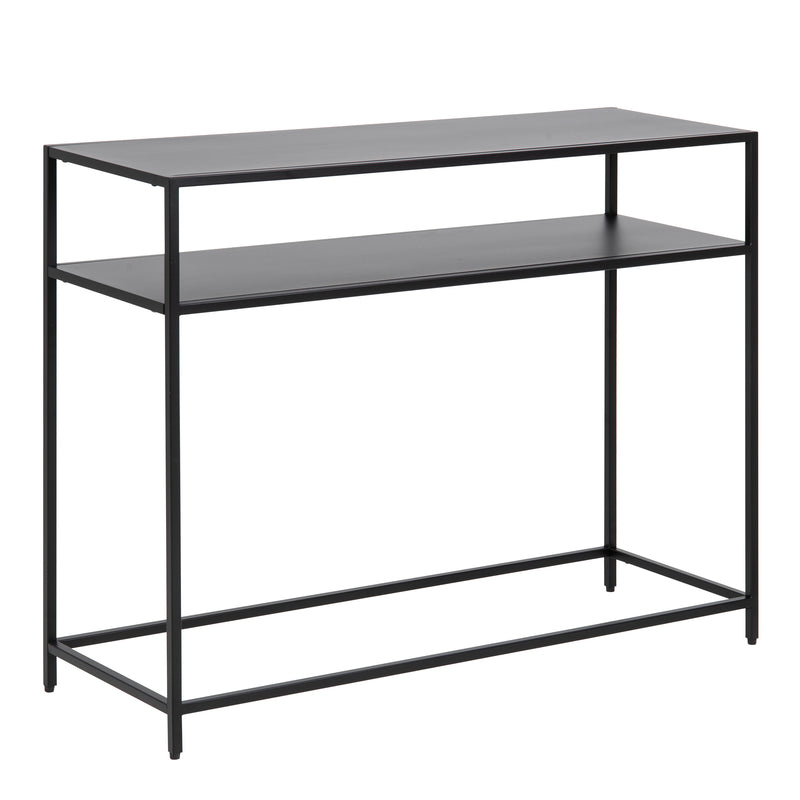 Newcastle Console Table with Open Shelf in Matt Black – image 1