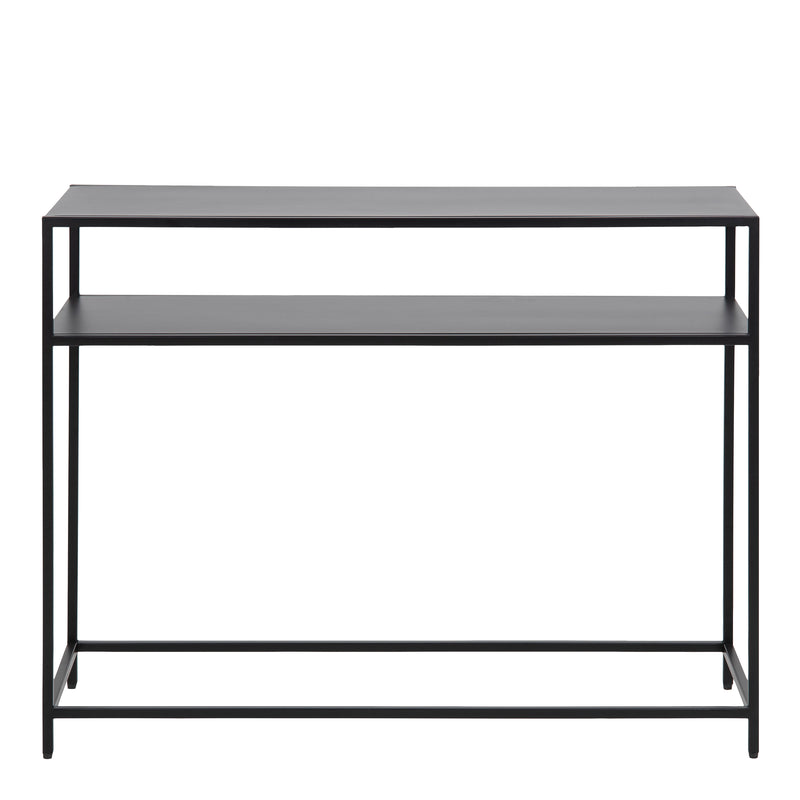 Newcastle Console Table with Open Shelf in Matt Black – image 2