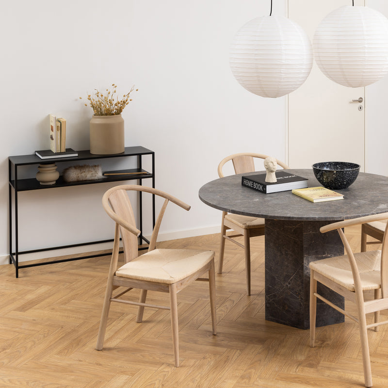 Newcastle Console Table with Open Shelf in Matt Black – image 4