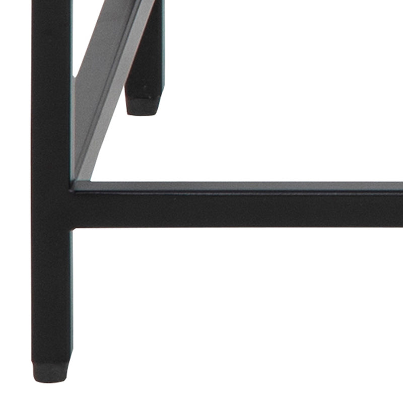 Newcastle Console Table with Open Shelf in Matt Black – image 9