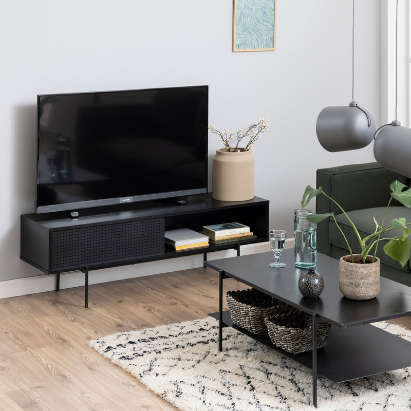 Angus TV Unit with 1 Sliding Door in Black – image 5