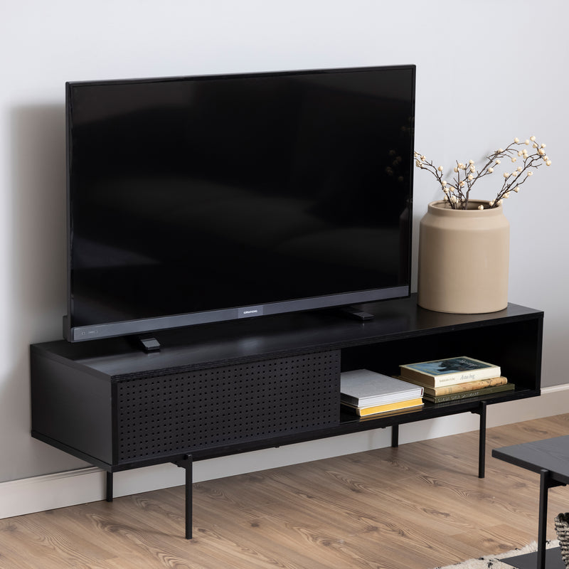 Angus TV Unit with 1 Sliding Door in Black – image 6