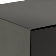 Joliet 1 Drawer Wallmounted Bedside Table and Bamboo – Matt Black – image 11