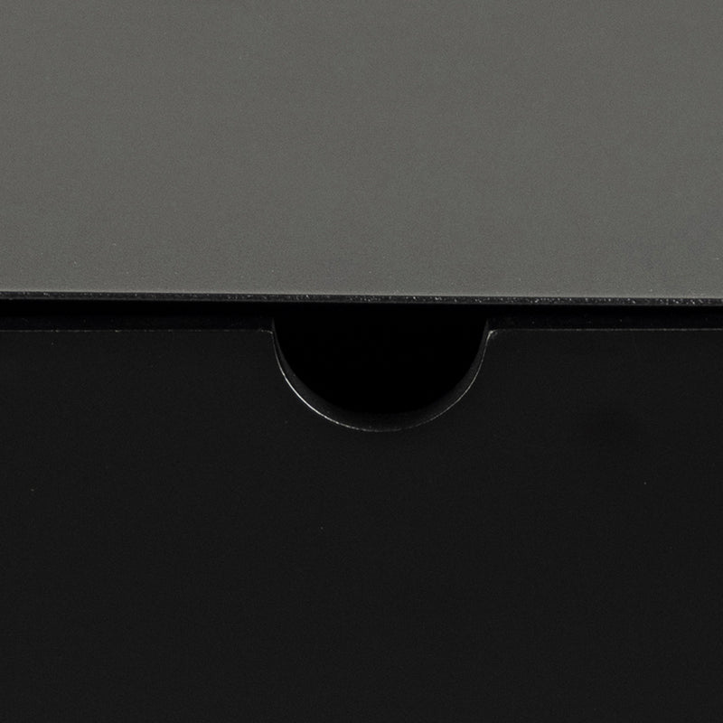 Joliet 1 Drawer Wallmounted Bedside Table and Bamboo – Matt Black – image 12
