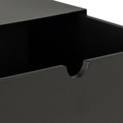 Joliet 1 Drawer Wallmounted Bedside Table and Bamboo – Matt Black – image 13