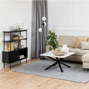 Angus Small Bookcase with 2 Sliding Doors in Black – image 5