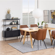 Angus Small Bookcase with 2 Sliding Doors in Black – image 7