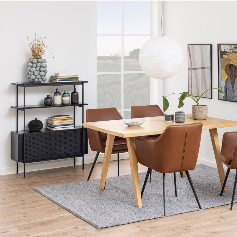 Angus Small Bookcase with 2 Sliding Doors in Black – image 7