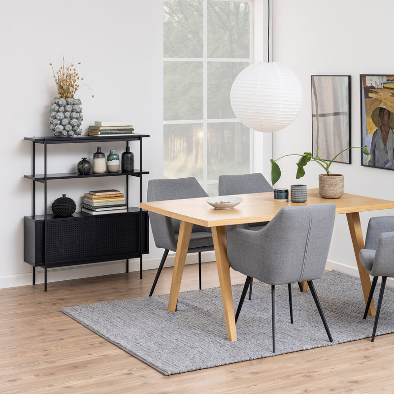 Angus Small Bookcase with 2 Sliding Doors in Black – image 8