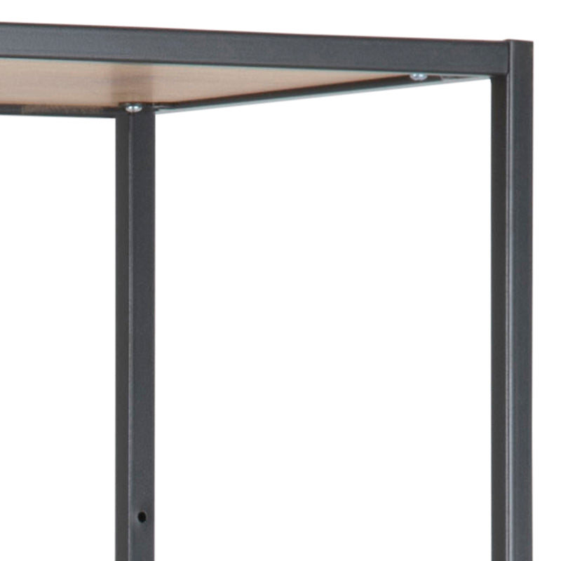 Seaford Tall Metal Bookcase with 5 Shelves – Oak – image 5