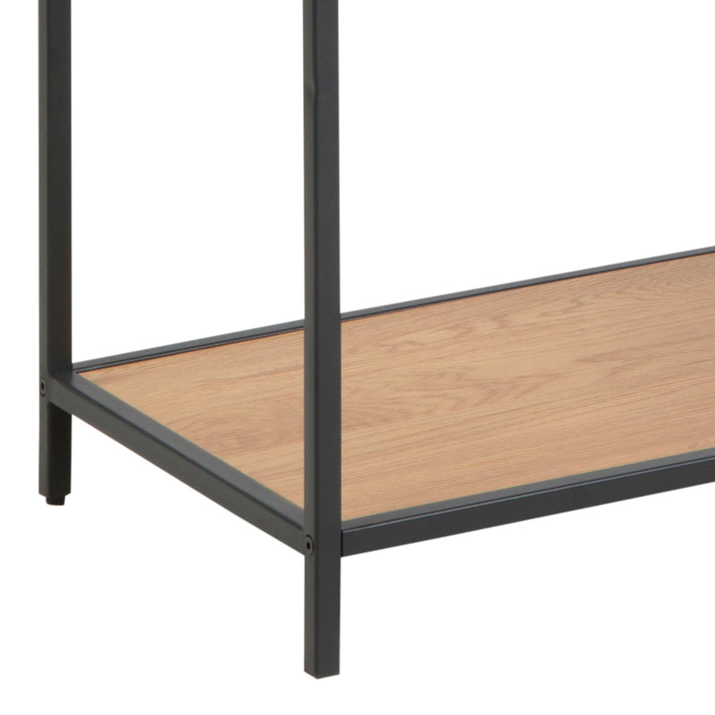Seaford Tall Metal Bookcase with 5 Shelves – Oak – image 6