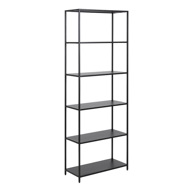 Newcastle Tall Bookcase with 5 Shelves in Matt Black – image 1