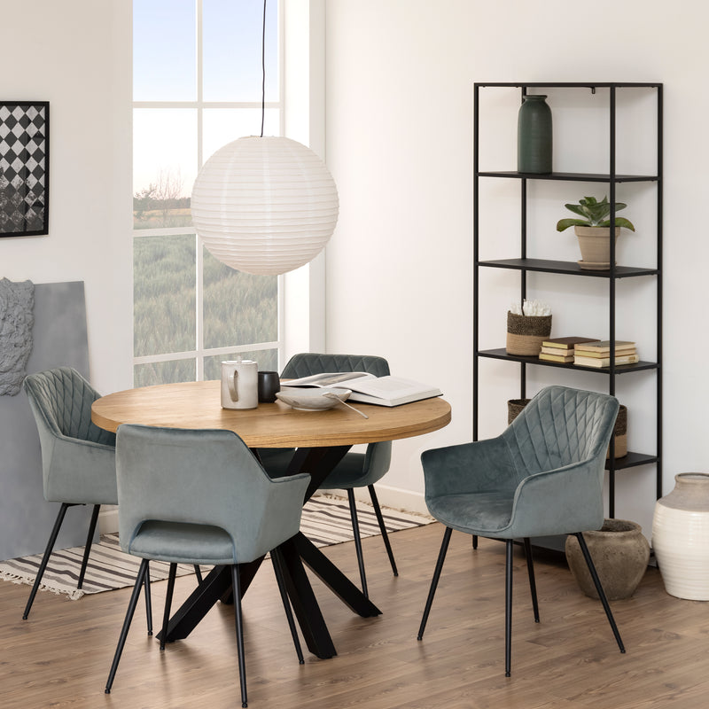Newcastle Tall Bookcase with 5 Shelves in Matt Black – image 4