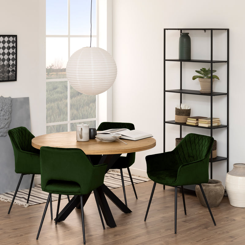 Newcastle Tall Bookcase with 5 Shelves in Matt Black – image 5