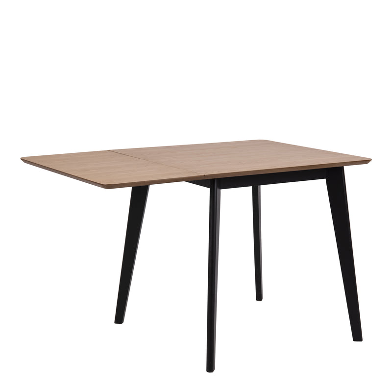 Roxby Extending Dining Table 80-120cm in Oak & Black Included 4 Roxby Dining Chairs in Black and Oak – image 3