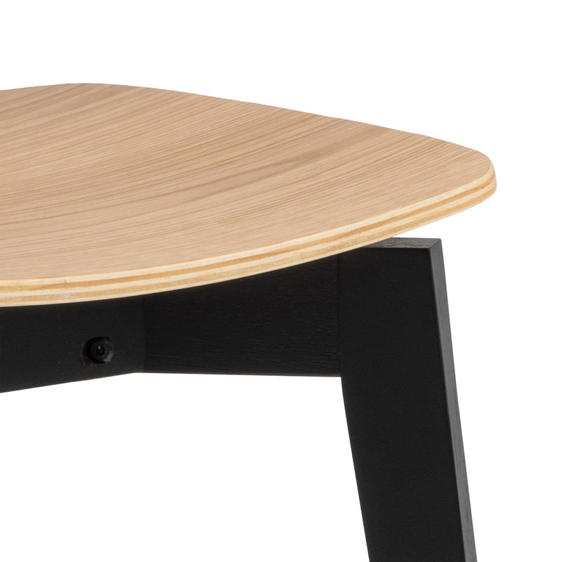Roxby Extending Dining Table 80-120cm in Oak & Black Included 4 Roxby Dining Chairs in Black and Oak – image 9