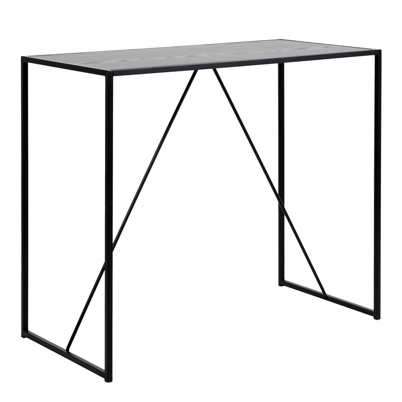 Seaford Black Metal Bar Table with Black Ash Top – image 1