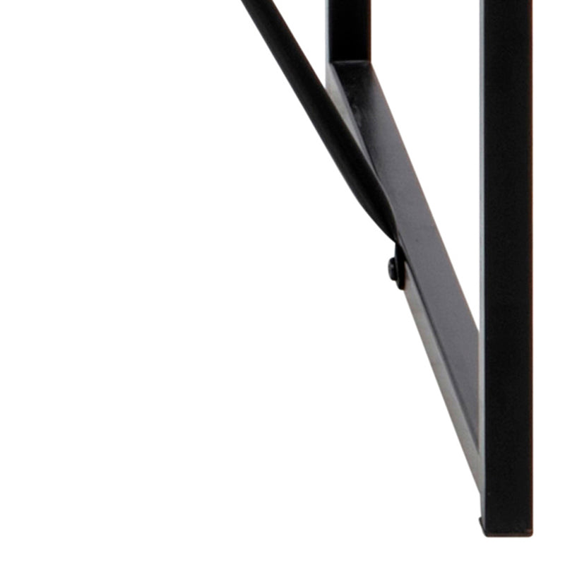 Seaford Black Metal Bar Table with Black Ash Top – image 10