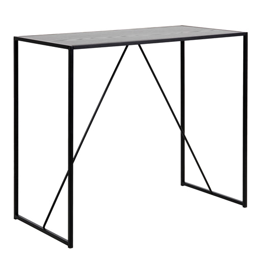 Seaford Black Metal Bar Table with Black Ash Top – image 1