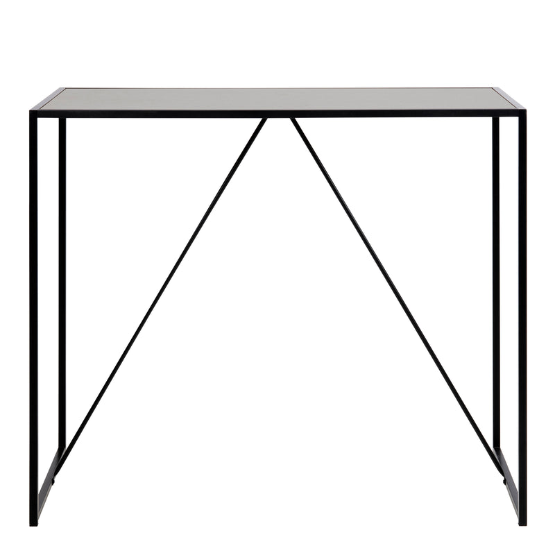 Seaford Black Metal Bar Table with Black Ash Top – image 2