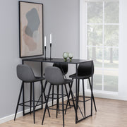 Seaford Black Metal Bar Table with Black Ash Top – image 4