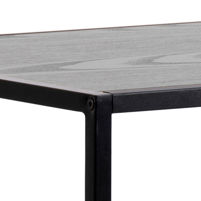 Seaford Black Metal Bar Table with Black Ash Top – image 6