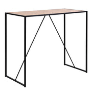 Seaford Black Metal Bar Table with Oak Top – image 1