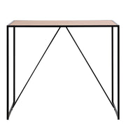Seaford Black Metal Bar Table with Oak Top – image 2