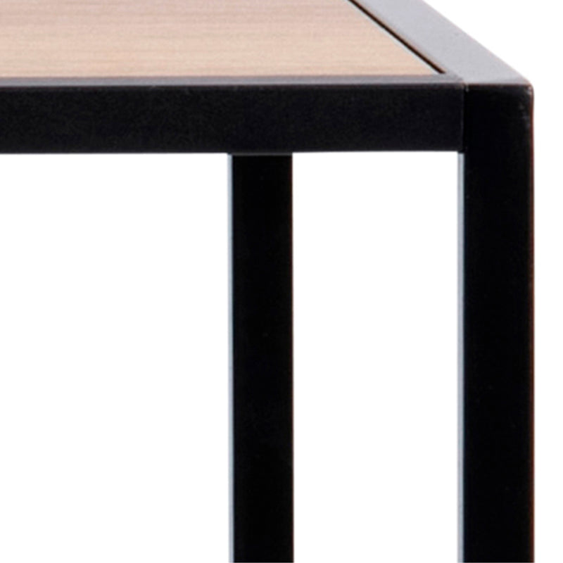 Seaford Black Metal Bar Table with Oak Top – image 6