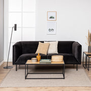 Seaford Black Metal Coffee Table with Oak Top – image 4