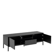 Seaford 2 Door 1 Drawer TV Unit – Ash Black – image 4