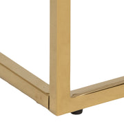 Alisma Bedside Table with White Marble Glass & Gold Base – image 7