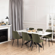Ines Dining Chair Set of 4 – Olive Green – image 4