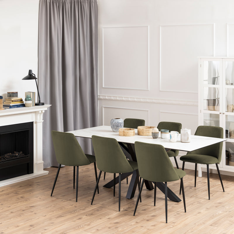 Ines Dining Chair Set of 4 – Olive Green – image 4
