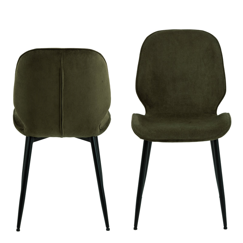 Femke Dining Chair Set of 4 – Olive Green – image 2