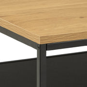 Gila Coffee Table with Open Shelf – Oak & Black – image 5
