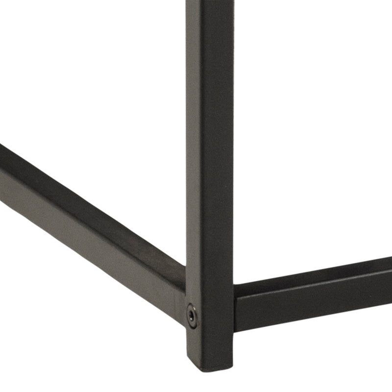 Gila Coffee Table with Open Shelf – Oak & Black – image 8