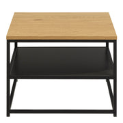 Gila Square Coffee Table with Open Shelf in Oak & Black – image 2