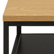 Gila Square Coffee Table with Open Shelf in Oak & Black – image 6