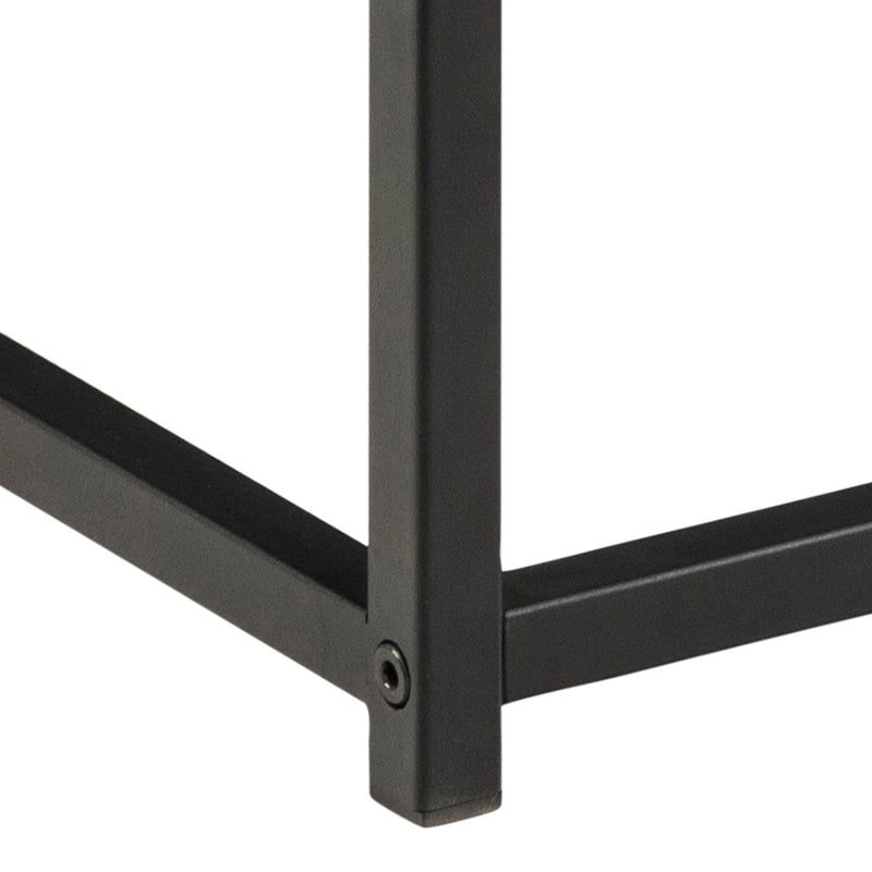Gila Square Coffee Table with Open Shelf in Oak & Black – image 8