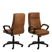 Brad Swivel Desk Chair with Armrest – Brown – image 1