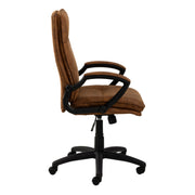 Brad Swivel Desk Chair with Armrest – Brown – image 3