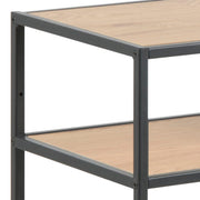 Seaford Console Table with 2 Shelves – Black & Oak – image 5