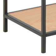 Seaford Console Table with 2 Shelves – Black & Oak – image 6