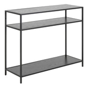 Seaford Console Table with 2 Shelves – Black – image 1