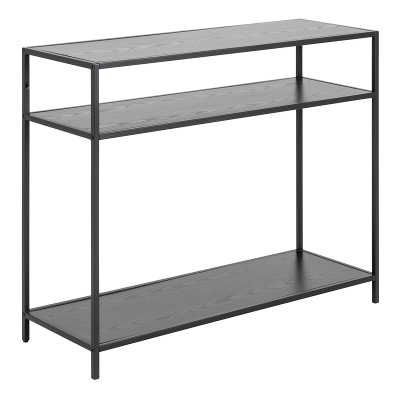 Seaford Console Table with 2 Shelves – Black – image 1