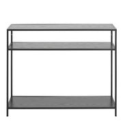 Seaford Console Table with 2 Shelves – Black – image 2