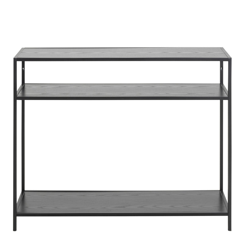 Seaford Console Table with 2 Shelves – Black – image 2