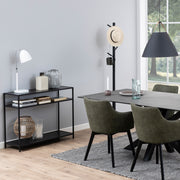 Seaford Console Table with 2 Shelves – Black – image 3